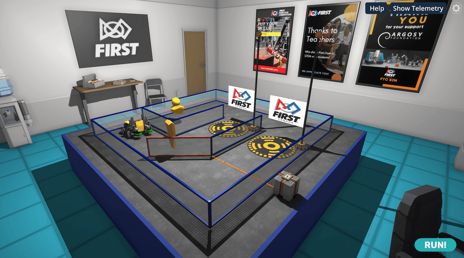 FTC Sim robotics training simulation